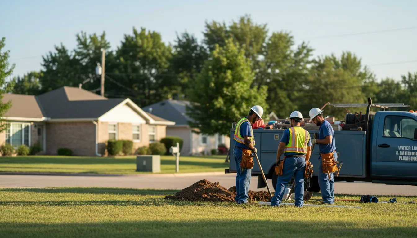 Residential water line and bathroom plumbing service in Seligman, MO